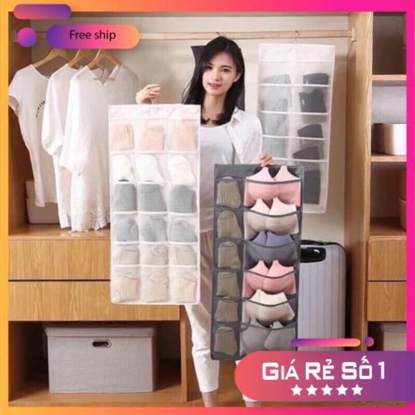 Túi Treo Đồ Lót, Vớ 2 Mặt 30 Ngăn Tiện Dụng