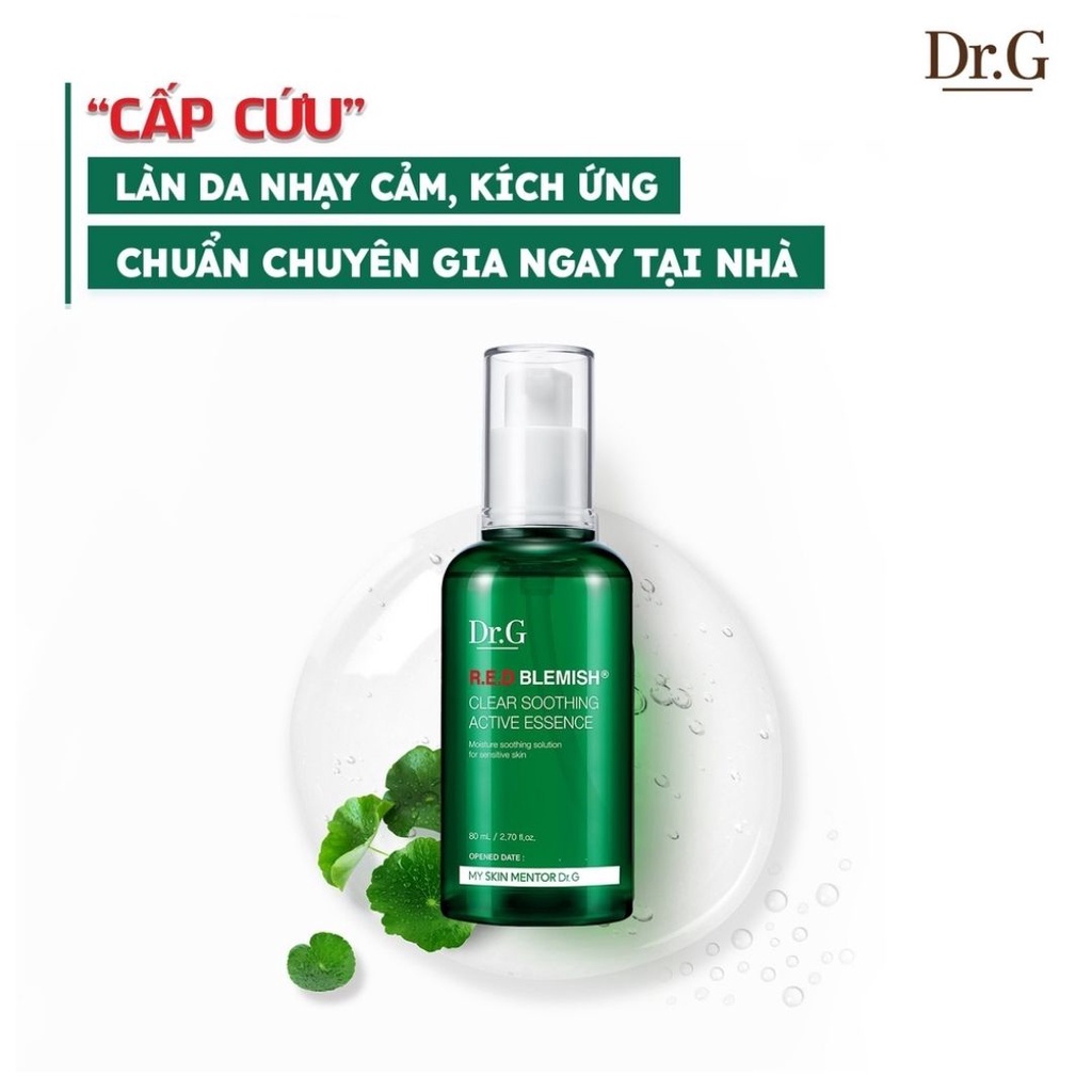 Tinh Chất drg dr.g 80ml Dưỡng Ẩm, Làm Dịu Da, Giảm Thâm Mụn R.E.D Blemish Clear Soothing Active Essence
