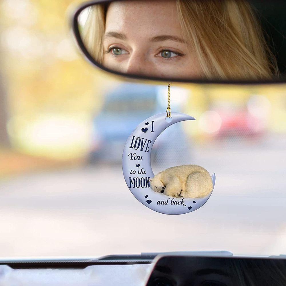 MYRONGVN Mặt Dây Chuyền Acrylic Hình Mặt Trăng Và Chữ I Love You to The Moon and Back