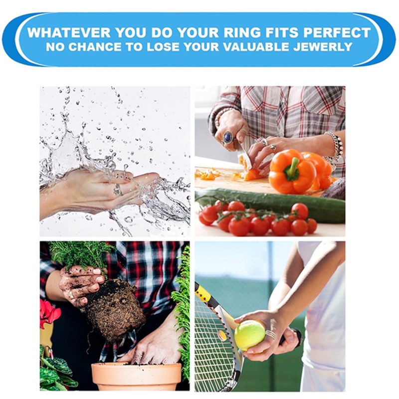 Set 5 Đế Lót Nhẫn Hình Xoắn Ốc Trong Suốt Điều Chỉnh Kích Thước