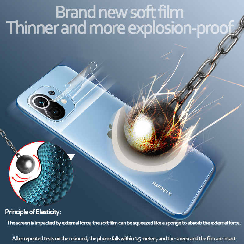 Miếng Dán PPF chống vân tay sau cho Xiaomi Mi 12 11 Lite 9T 10T 11T Poco M3 F3 F4 X5 X4 X3 NFC F2 Pro Redmi Note 8 9 9S 10 11 12 12S 11S 10S 9A 10C 10A