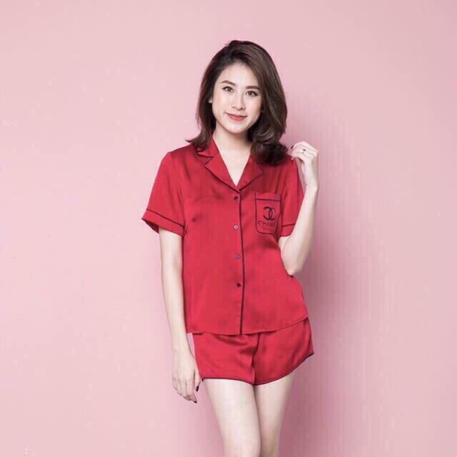 Đồ bộ Phi  lụa tay ngắn quần  ngắn cao cấp