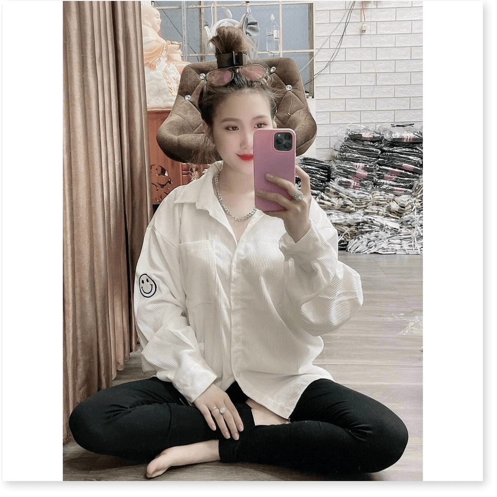 Áo khoác nhung kiểu sơ mi NỮ SIÊU XINH CHO CÁC CHỊ EM KHANH AN