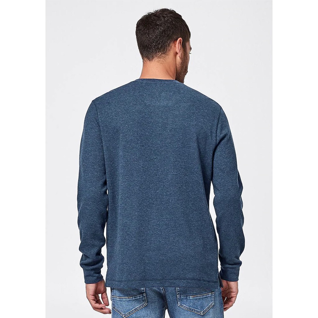 Áo Thun Nam Cổ Tròn Dài Tay Xanh Biển | BigBuy360 - bigbuy360.vn