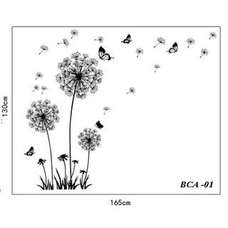 decal dán tường hoa bồ công anh