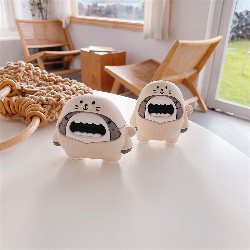 Case airpods cá mập gấu 3 2 Pro 1117