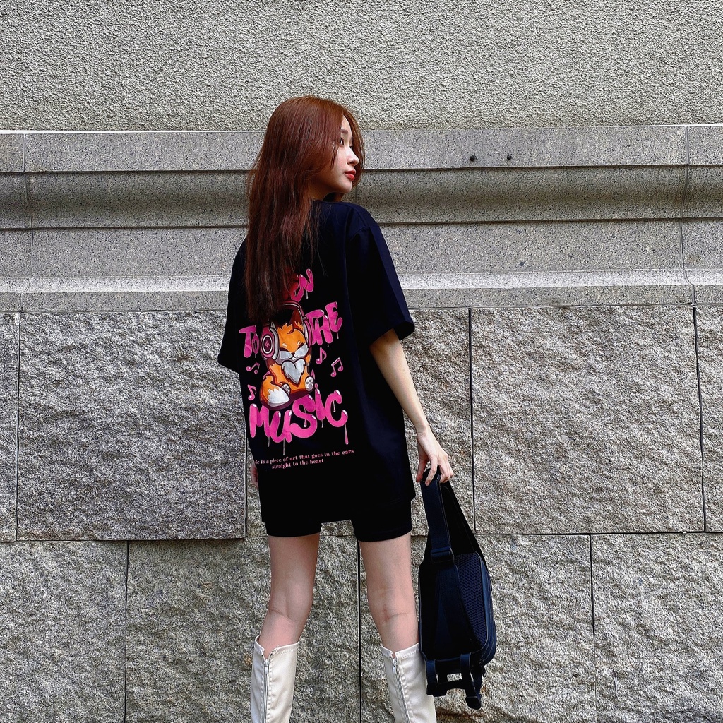 Áo Thun Tay Lỡ Unisex FOX MUSIC 100% Cotton, Local Brand Chính Hãng ALL ARROWS, Áo Thun Nam Nữ