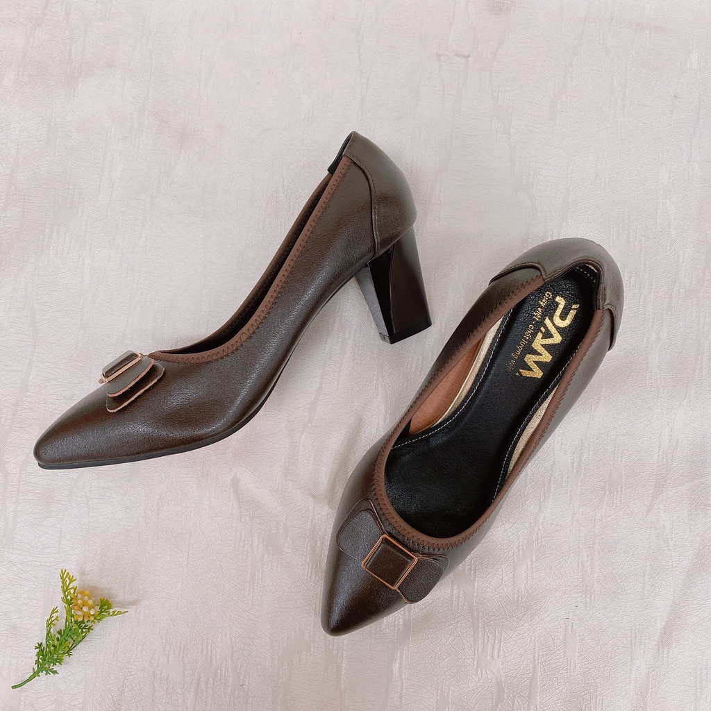 CAO GÓT NƠ ĐÍNH KHUY DA MỀM ÊM CHÂN- PAM- CG7PNV01-PHÙ HỢP DỰ TIỆC, ĐI CHƠI Size(36-39)