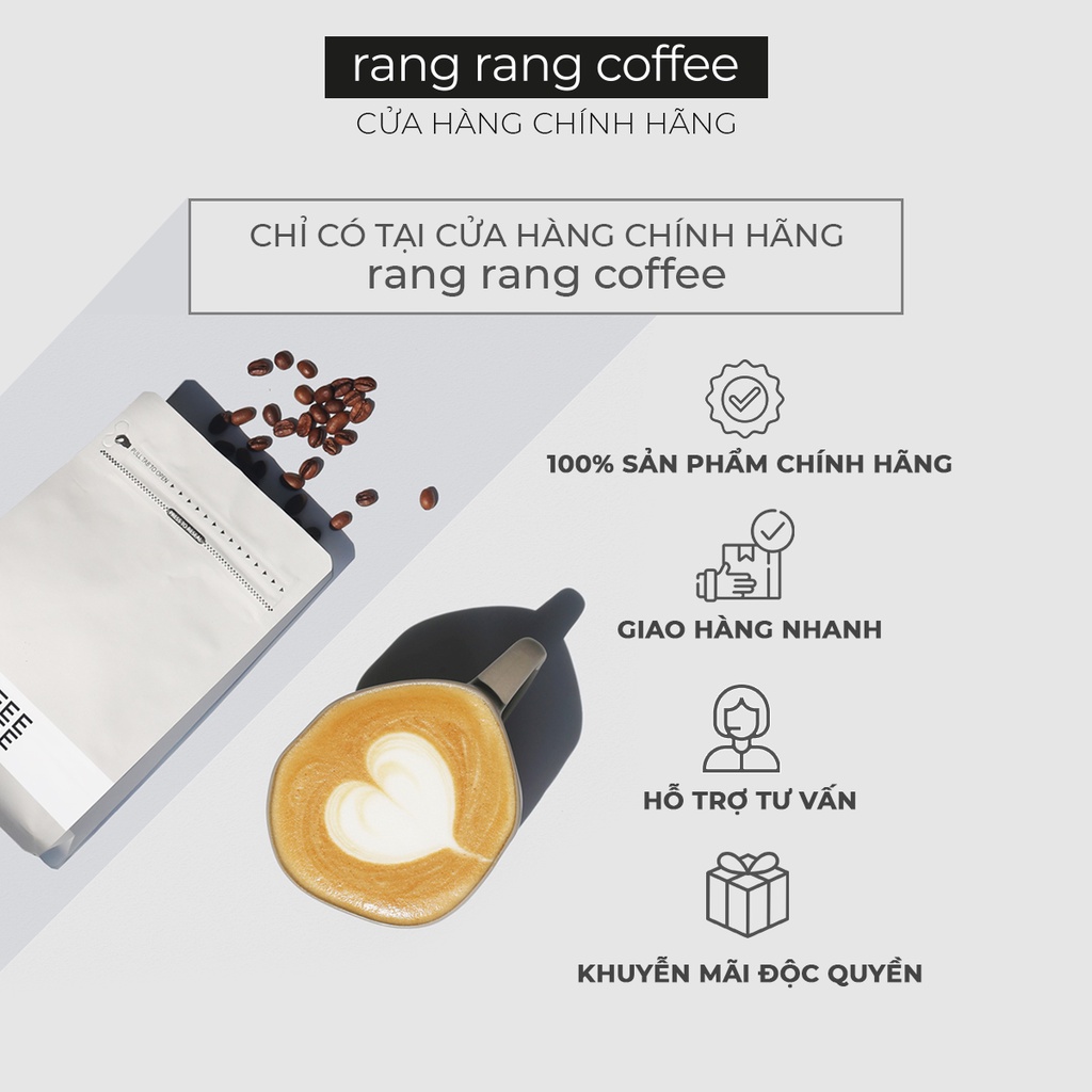 Cà Phê Nguyên Chất Arabica - Vietnam Caturra Rang Rang Coffee 250g và 500g