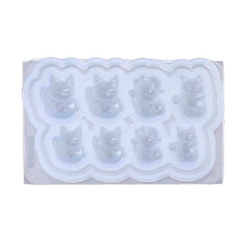 Khuôn Làm Hạt Trang Trí Móng Tay 8 Ngăn Bằng Nhựa Resin