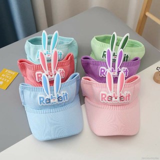 Nón nửa đầu thể thao cho bé Mũ Lưỡi Trai Hở Chóp Hình Thỏ Phong Cách Hàn Quốc Cho Bé 2-6 Tuổi