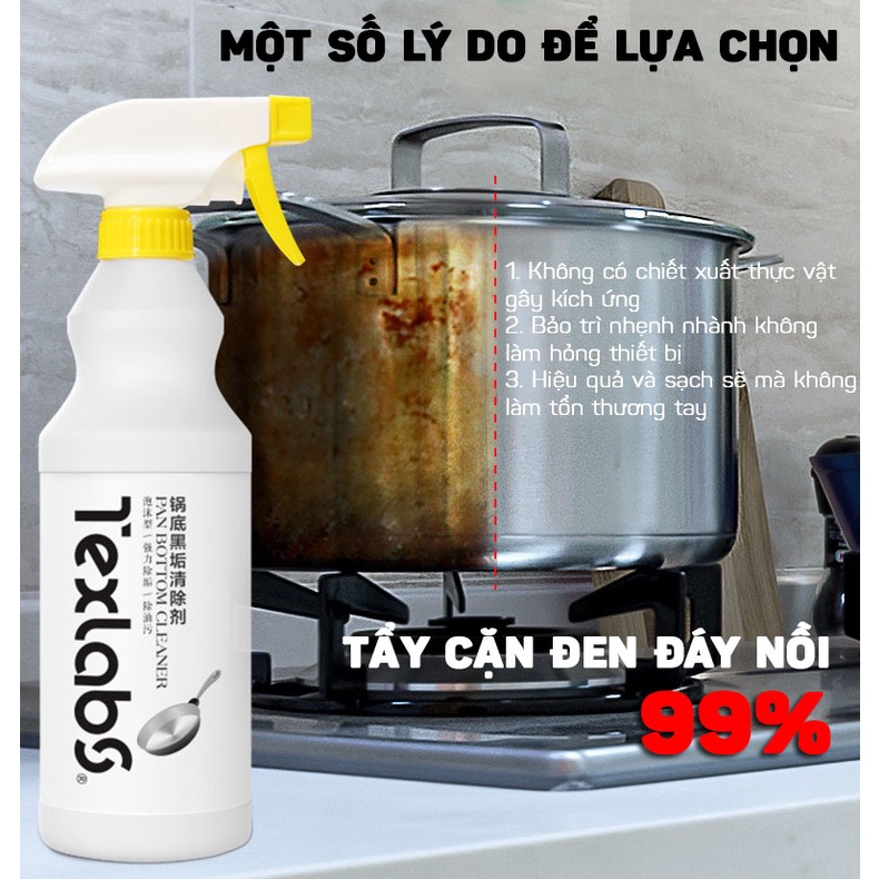 Dung Dịch Xịt Tẩy Cặn Đen Đáy Nồi, Xoong, Chảo Inox Siêu Sạch TEXLABS 500ML DOKEY99