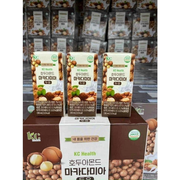 Thùng 16 Hộp - Sữa Hạt MACCA, ÓC CHÓ, HẠNH NHÂN dinh dưỡng Hàn Quốc - 190ml