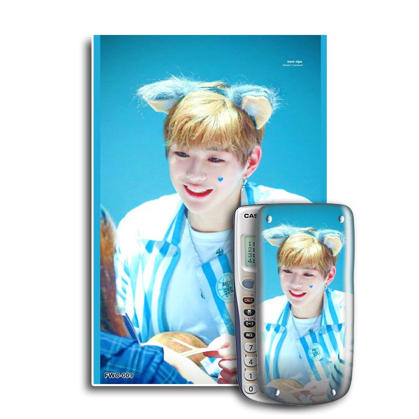 Decal trang trí máy tính Casio/Decal trang trí máy tính Vinacal Fan Wanna One 009