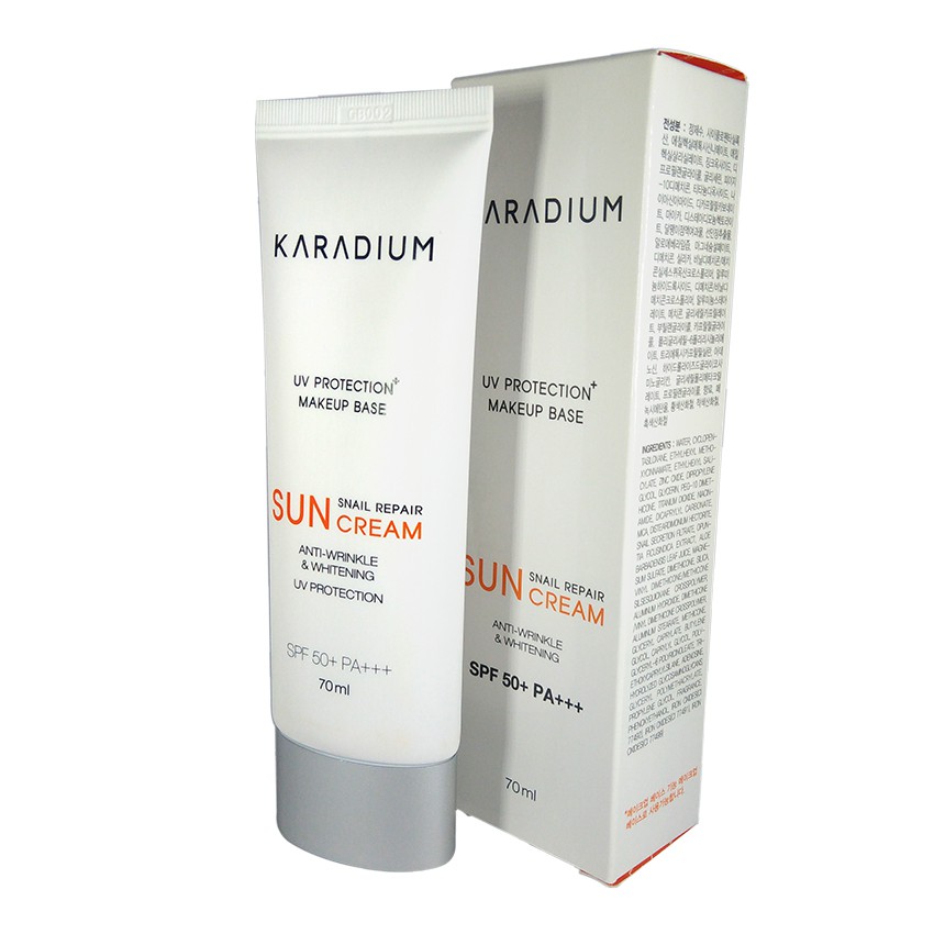 KEM CHỐNG NẮNG / KARADIUM / Kem Chống Nắng Nâng Tone Da Karadium Snail Repair Sun Cream SPF 50+ PA+++