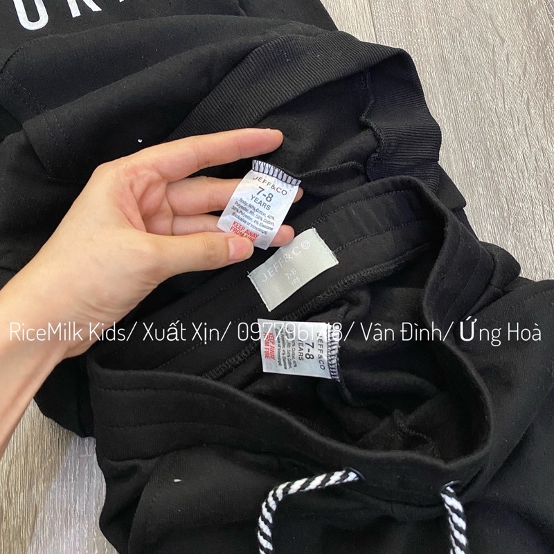 Bộ nỉ hoodie đen New York xuất dư xịn