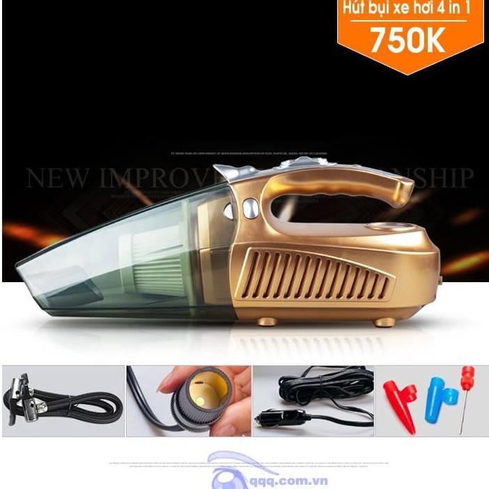 Máy hút bụi bơm lốp oto đa năng 4in1