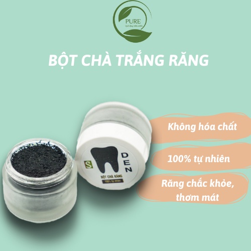 Bột chà trắng răng DEN với than tre hoạt tính chiết xuất trầu không, không hóa chất