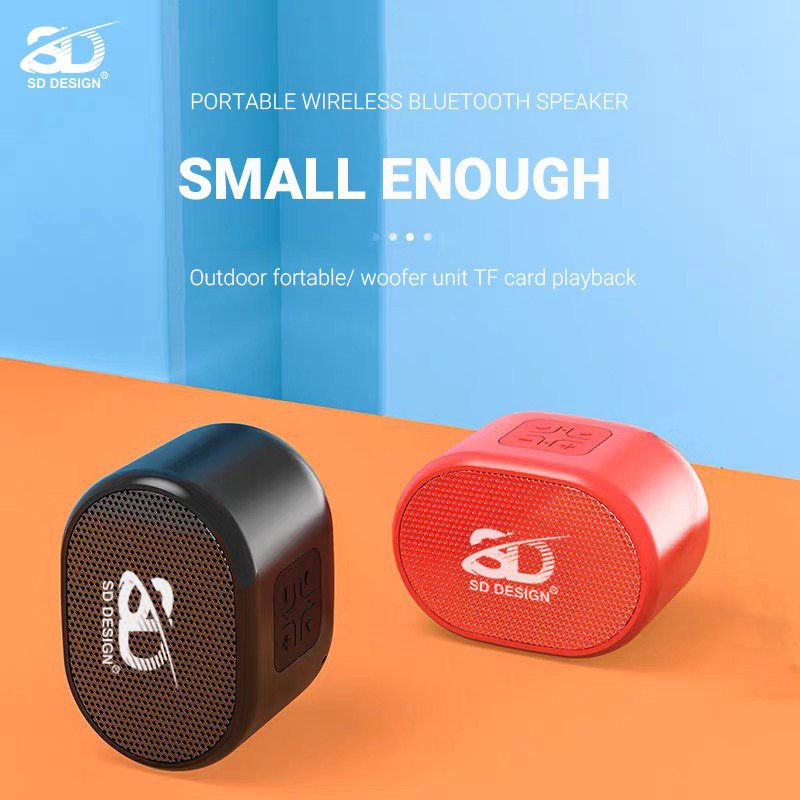 Loa Bluetooth Mini S12 Chính Hãng SD Design, Nhỏ Gọn Không Dây Nghe Nhạc Chuẩn, Hỗ Trợ Thẻ Nhớ và Usb, Bảo hành 12 tháng