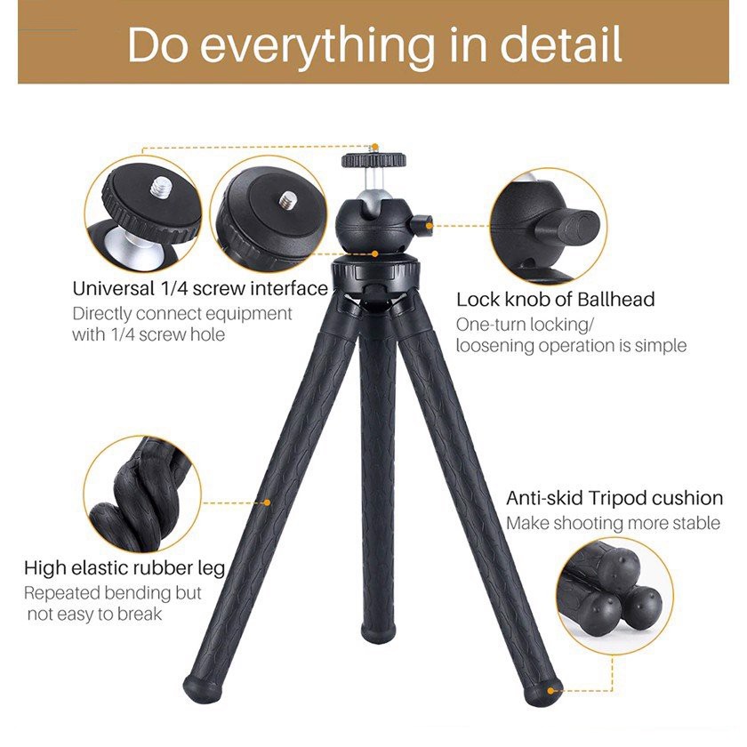 [Mã INCU20 giảm 20K đơn 150K] Chân Đế Tripod Bạch Tuộc Cho Điện Thoại Ulanzi MT-07