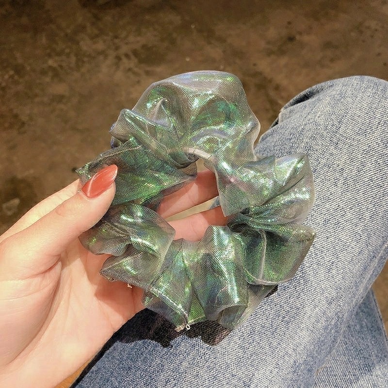 Dây buộc tóc chun co dãn tốt óng ánh thời trang xinh xắn cho nữ