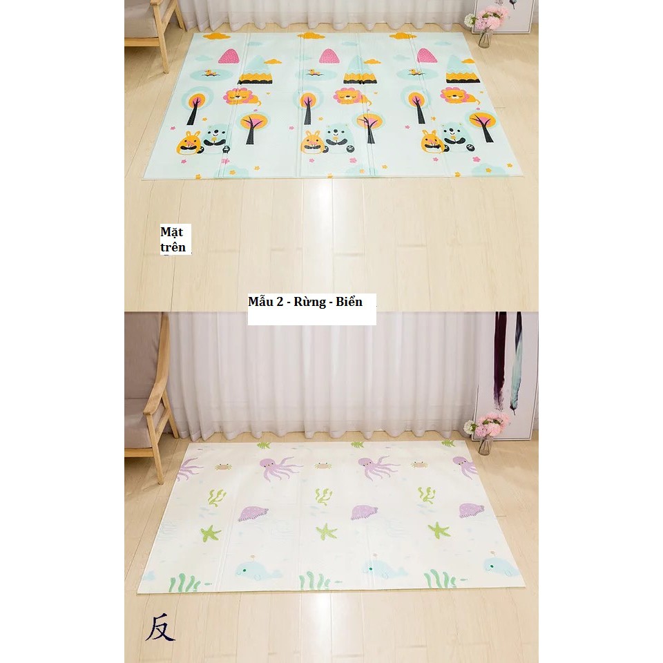 Thảm XPE phủ Silicon 2 mặt gấp gọn