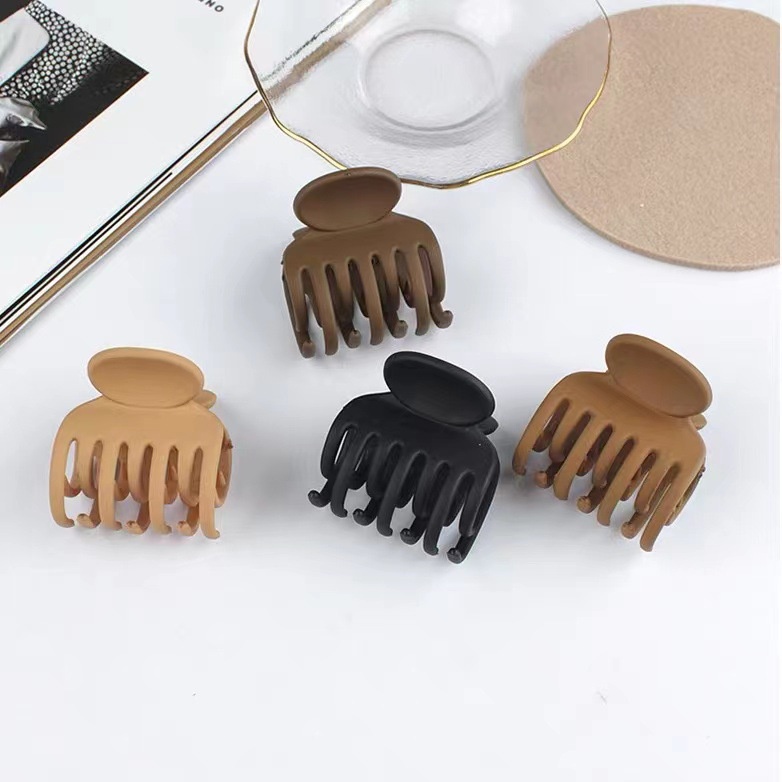 Kẹp Tóc Đuôi Ngựa Hai Lớp Bằng Resin Phong Cách Hàn Quốc Đơn Giản Dễ Phối Đồ 2022