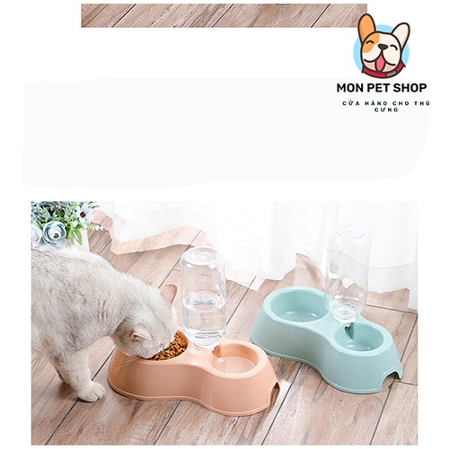 Freeship Bát đôi đựng thức ăn nước uống tự động cho chó mèo, Khay đựng thức ăn cho thú cưng - 𝐌𝐨𝐧𝐏𝐞𝐭𝐒𝐡𝐨𝐩