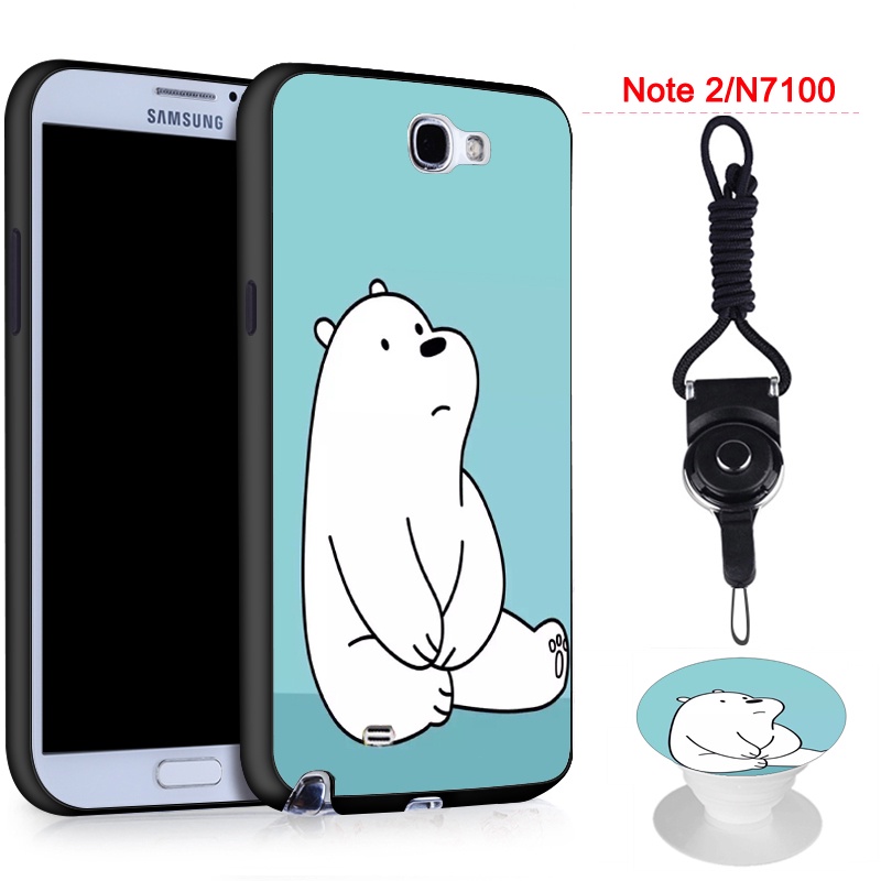 Ốp Điện Thoại Silicon Có Dây Đeo Cho Samsung Galaxy Note 2 / N7102 / N7100