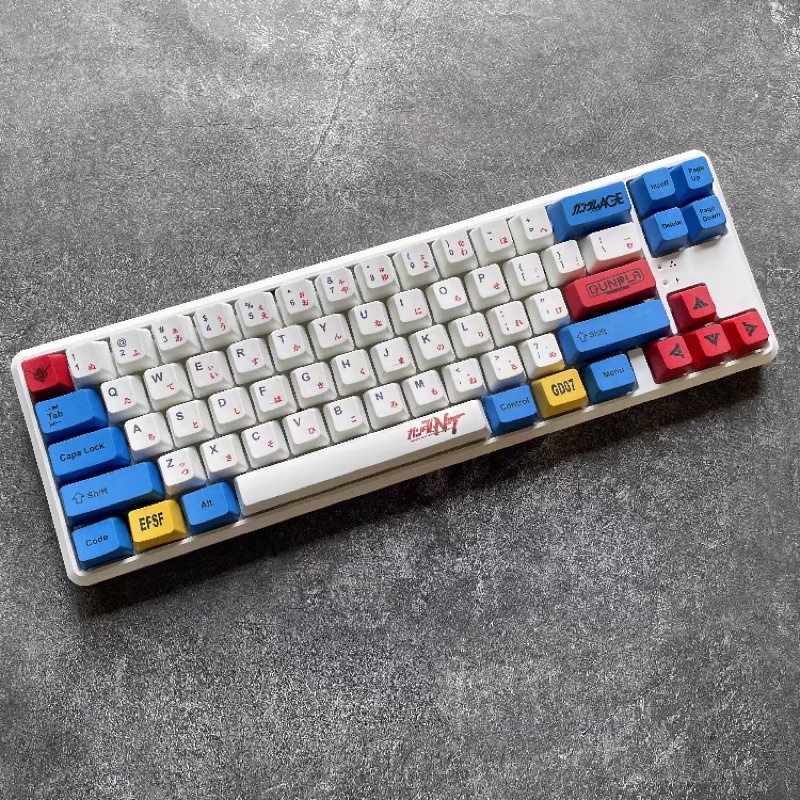 [Tặng kèm pad chuột] Set Keycap Pbt Oem Gundam 123 phím