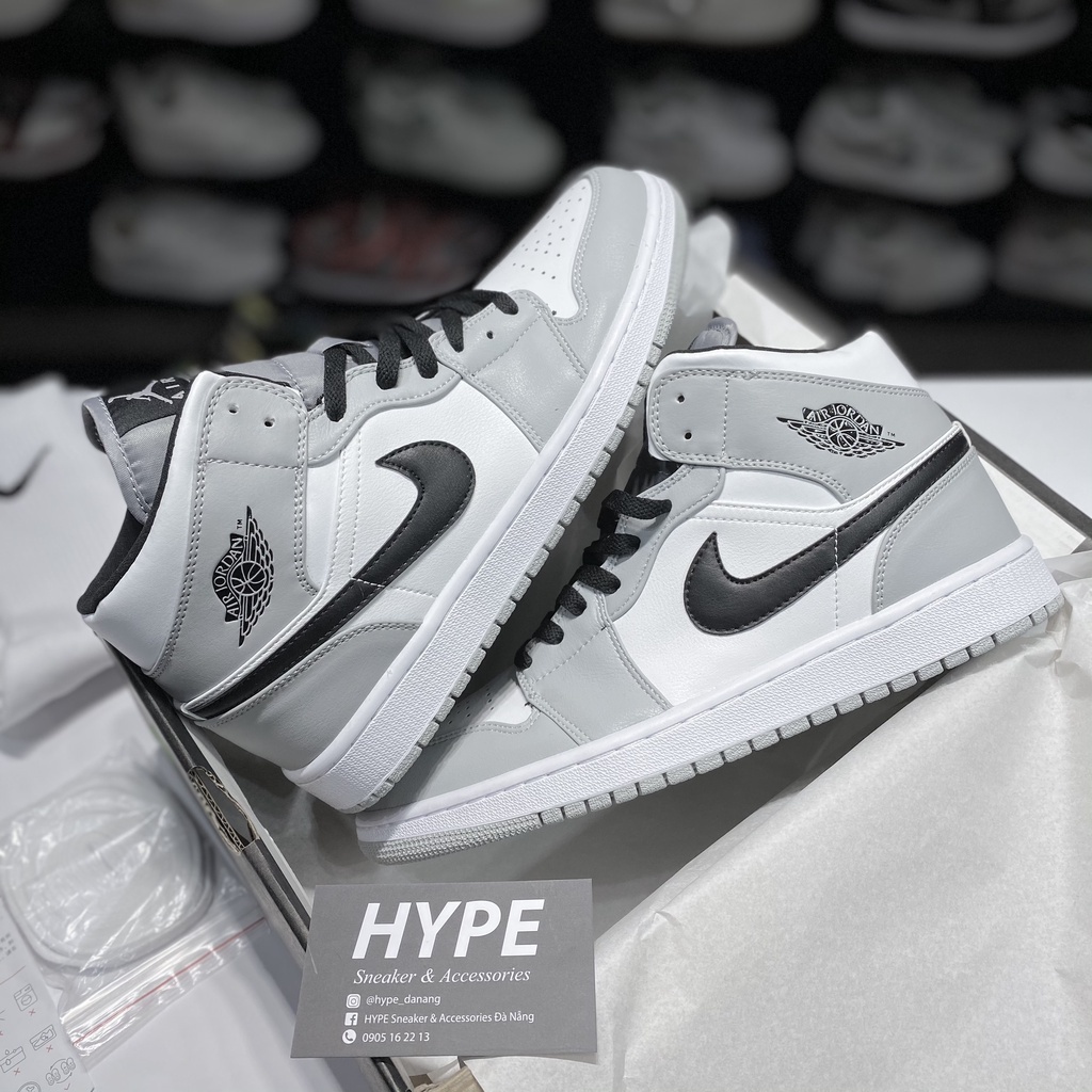 Giày sneaker jordan AF1 cao cấp full bill box, giày thể thao nam nữ JD đẹp cổ cao màu xám giá rẻ phối đồ cực chất M22