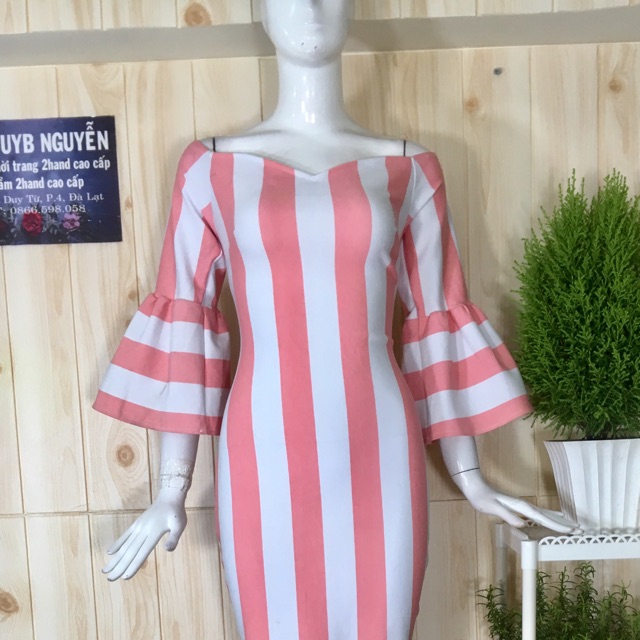 Đầm body sọc