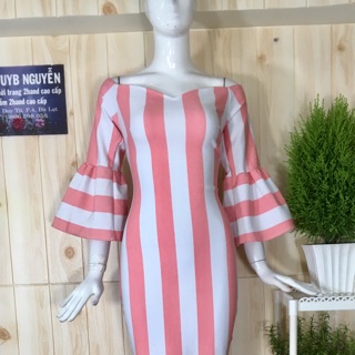 Đầm body sọc