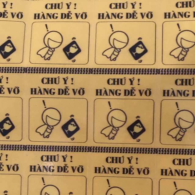 Tem dán hàng dễ vỡ không sợ nước