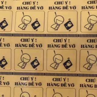Tem dán hàng dễ vỡ không sợ nước