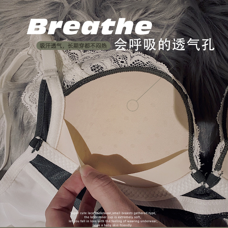 Áo lót nâng ngực không gọng phối ren cúp 3/4