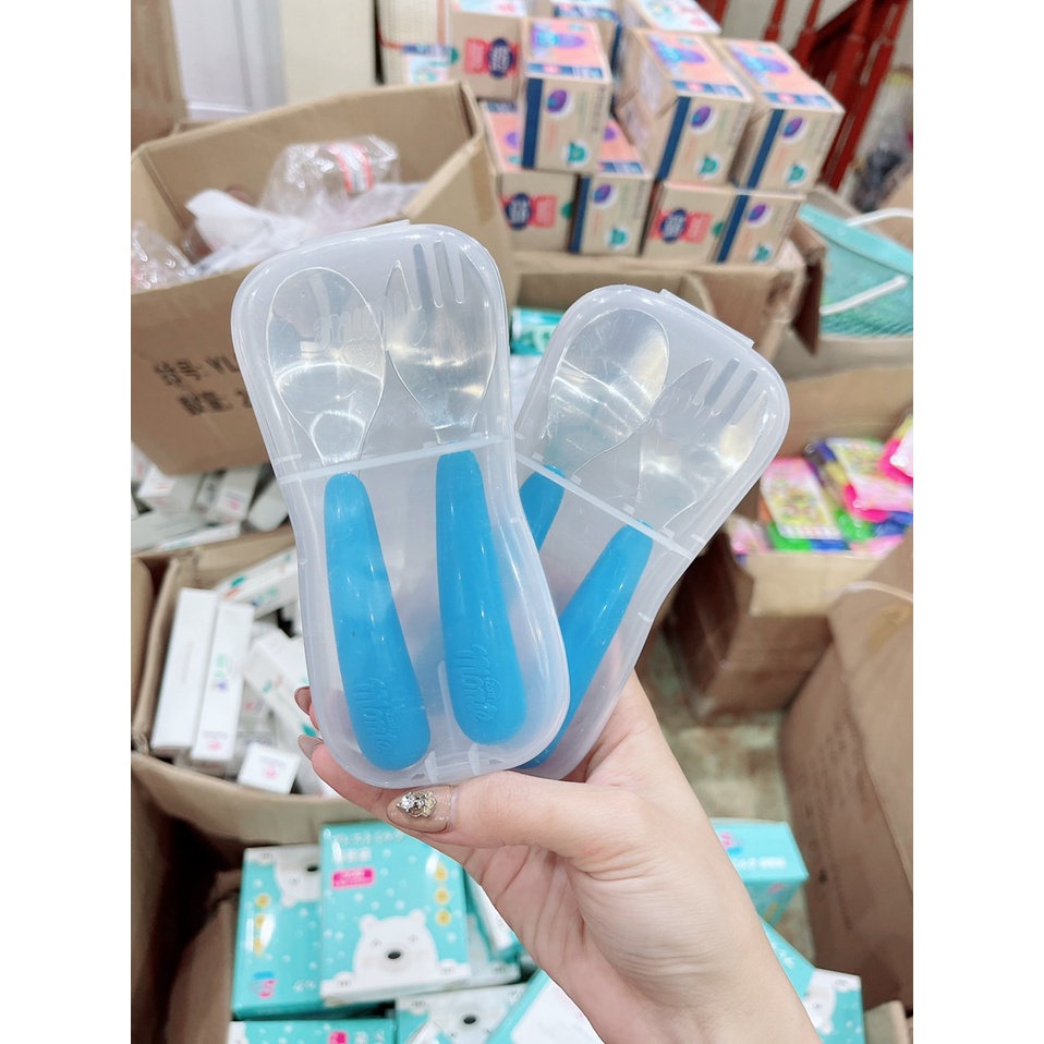 Set 2 thìa dĩa inox cho bé