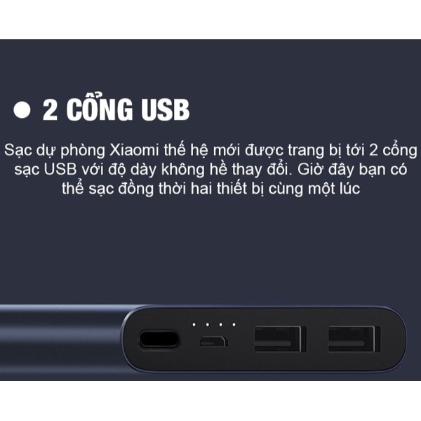 ( giá ưu đãi ) (Gen 2 New - 2018) Pin Sạc Dự Phòng Xiaomi 2S 10000mAh FULLBOX
