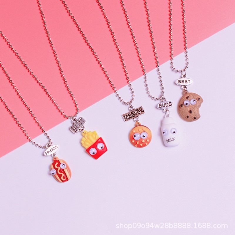 Vòng cổ Fastfoods cực lạ dây chuyền cá tính dành cho nhóm bạn thân