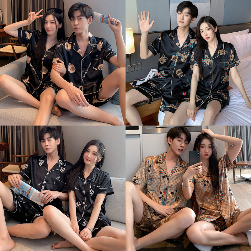 Bộ Đồ Ngủ Pijama Ngắn Tay In Hình Chuột Mickey Dễ Thương Cho Cặp Đôi Cỡ M-5Xl | BigBuy360 - bigbuy360.vn