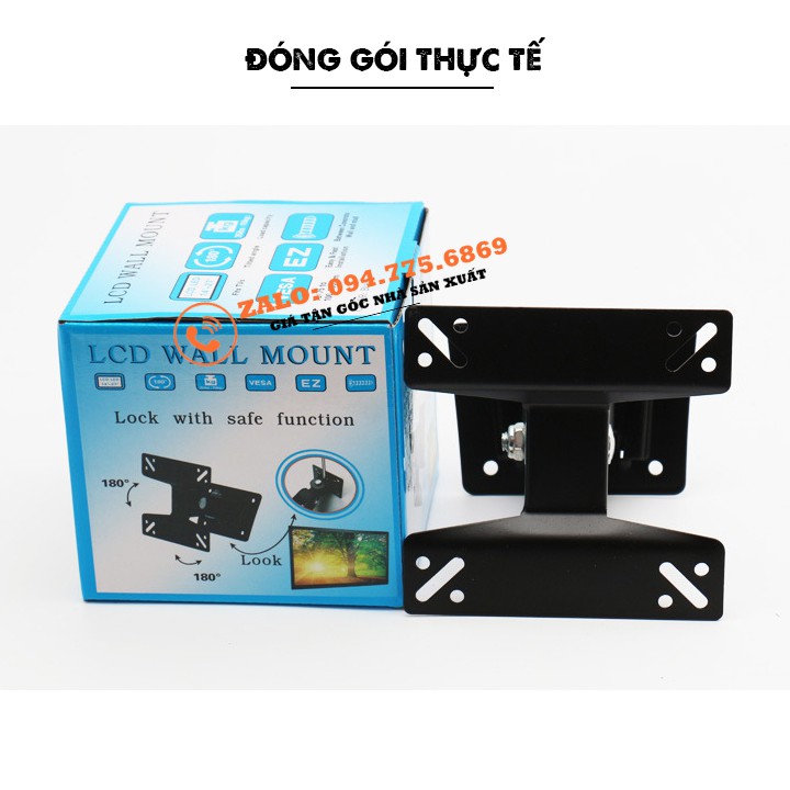 [Trục Thép] Giá Treo Màn Hình Máy Tính F01 14 - 17 - 19 - 23 - 27 - 29 - 32 Inch - Giá Treo Tivi Xoay 180 Độ