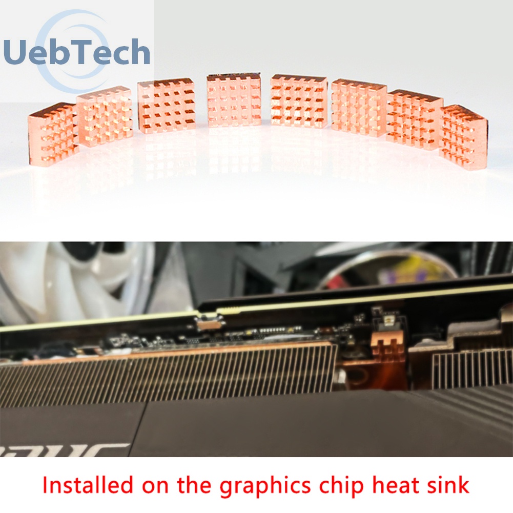 Set 8 chip tản nhiệt IC bằng đồng A8 cho PC