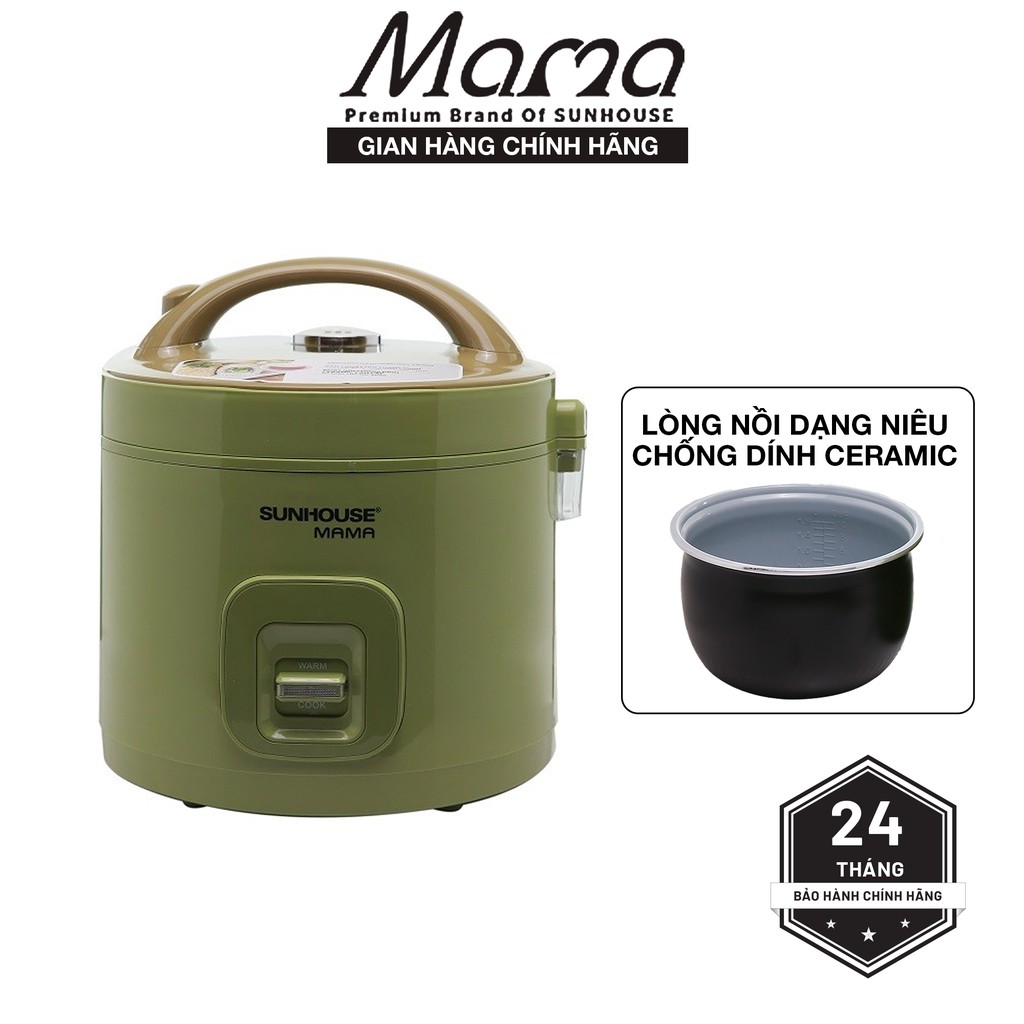 Nồi cơm điện 1.8L SUNHOUSE MAMA SHD8665G | BigBuy360 - bigbuy360.vn