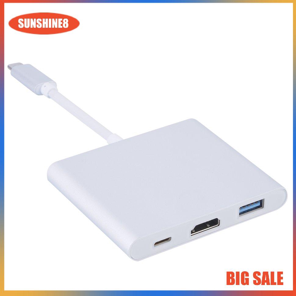 Cáp Chuyển Đổi Usb 3.0 Type C Sang 3-port 4k Hdmi Usb-A 3.0 Cho Macbook