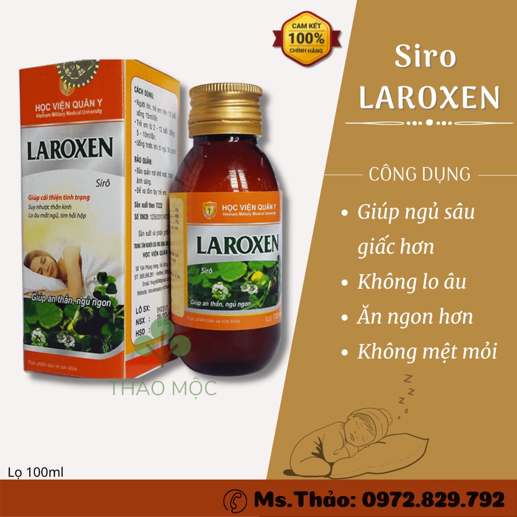 Siro Laroxen  Học Viện Quân Y - Hỗ Trợ Điều Trị Mất Ngủ