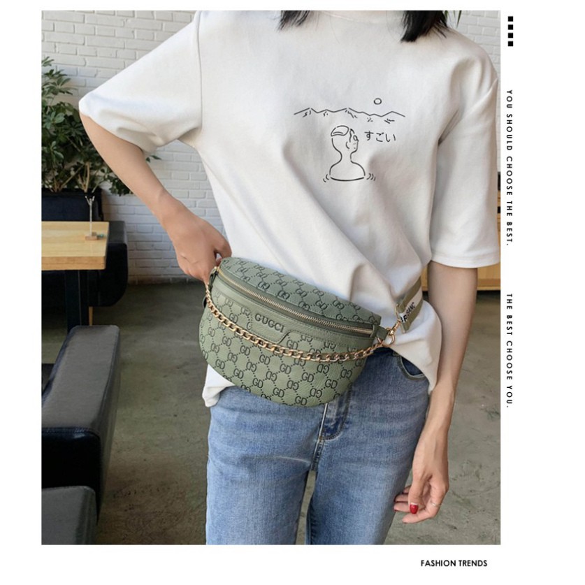 [Có Sẵn] Túi Bao Tử Nữ GC Phiên Bản Mới Nhất, Túi Đeo Ngực Nữ GC Phối Dây Xích | BigBuy360 - bigbuy360.vn