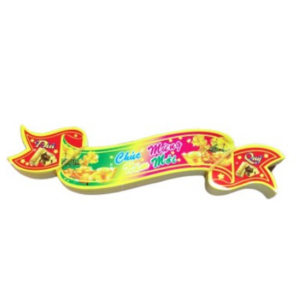 TEM DECAL DÁN CHÚC MỪNG NĂM MỚI 17CM 1 XẤP 100 TẤM