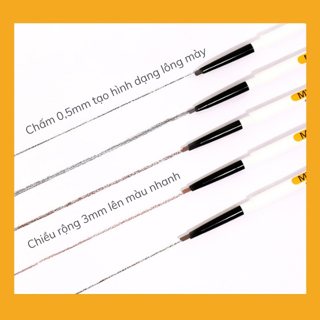 [Lên Màu Đẹp] Chì Kẻ Mày Bút Vẽ Chân Lông Mày Tam Giác 2 Đầu Myonly 3071 Lên Màu Nét, Bền Màu, Không Thấm Nước | BigBuy360 - bigbuy360.vn