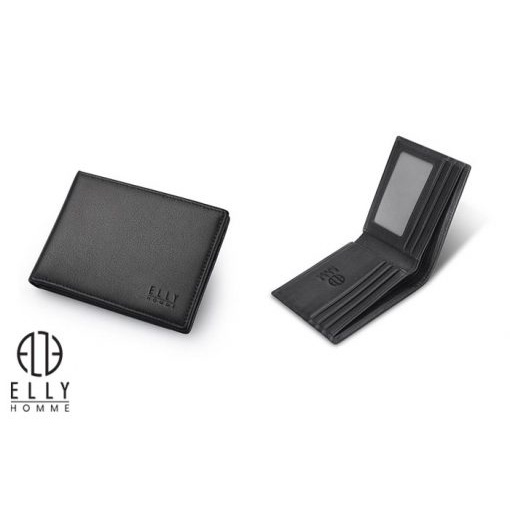 Ví nam da thật ELLY HOMME- EVM3 - Đen
