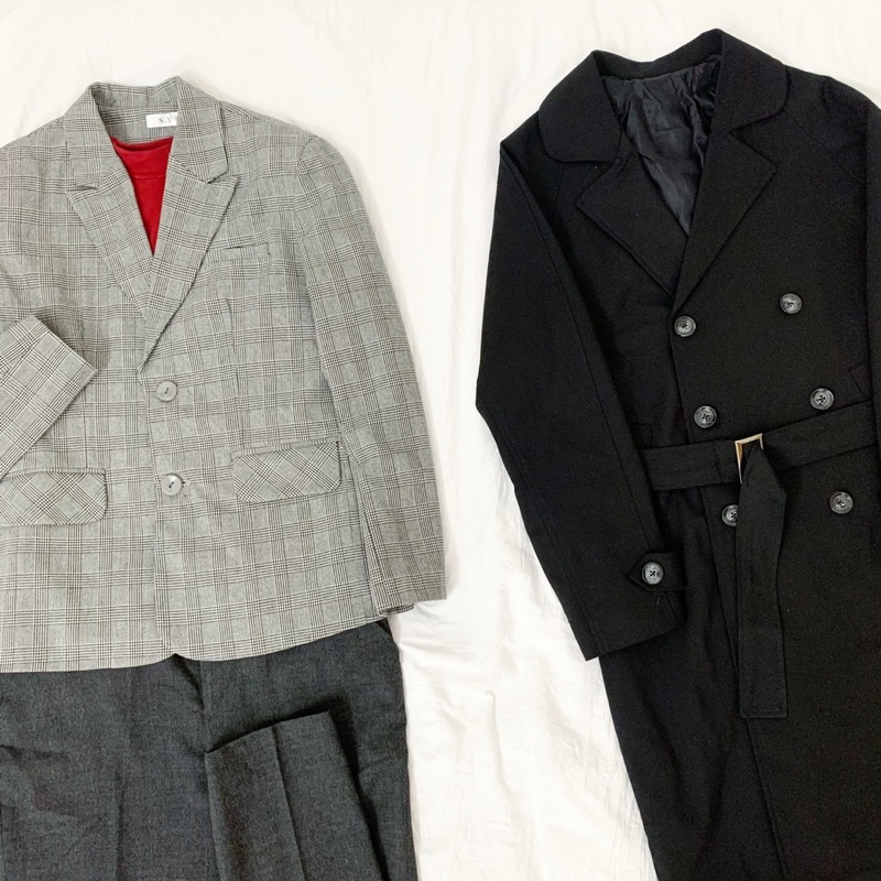 1 Áo măng tô dáng dài nam nữ - Long Trench Coat